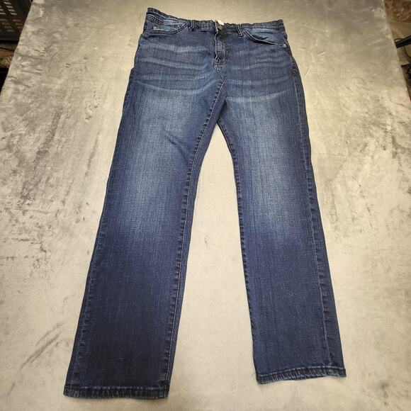 William Rast Jeans Mens 34x30 Blue Dean Slim Straight Stretch Denim Dark Wash - Picture 1 of 10
